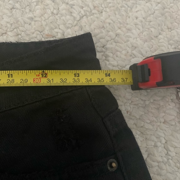 BDG Black Ripped Denim Short - Picture 6 of 8